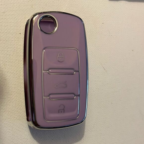 Volkswagen Key Fob Keychain & Key Fob Cover in lavender with bling NWT - Picture 5 of 10